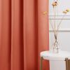 52 x 84 Inch Solid Orange Apricot Thermal Blackout Curtain Panels Set of 2