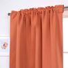 52 x 96 Inch Solid Orange Apricot Thermal Blackout Curtain Panels Set of 2