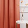 52 x 96 Inch Solid Orange Apricot Thermal Blackout Curtain Panels Set of 2