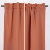 52 x 96 Inch Solid Orange Apricot Thermal Blackout Curtain Panels Set of 2