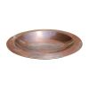 24 Inch Diameter Round Copper Plated Brass Large Bird Bath Rimmed Bowl