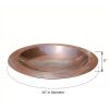 24 Inch Diameter Round Copper Plated Brass Large Bird Bath Rimmed Bowl
