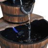 Rustic Wooden Whisky Barrel Water Fountain