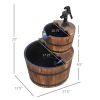 Rustic Wooden Whisky Barrel Water Fountain