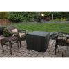 Gas Fire Pit with Lava Rocks and Cover
