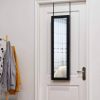 2-in-1 Black Wall or Door Mounted Jewelry Organizer with Full Length Mirror