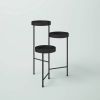 Black Metal Multi-Tier Plant Stand for Stylish Plant Display