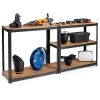 Black Heavy-Duty 60-Inch 5-Tier Adjustable Garage Shelving Rack