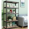 Black Heavy-Duty 60-Inch 5-Tier Adjustable Garage Shelving Rack