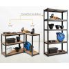 Black Heavy-Duty 60-Inch 5-Tier Adjustable Garage Shelving Rack