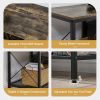 Industrial Farmhouse Metal & Wood TV Stand with Storage Shelves