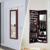 Dark Brown Jewelry Organizer with Full Length Mirror