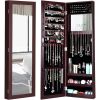 Dark Brown Jewelry Organizer with Full Length Mirror