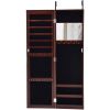 Dark Brown Jewelry Organizer with Full Length Mirror