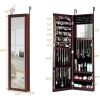 Dark Brown Jewelry Organizer with Full Length Mirror