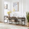 Modern Metal Wood Industrial Entertainment Center TV Stand for TVs Up to 65 Inch
