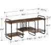 Modern Metal Wood Industrial Entertainment Center TV Stand for TVs Up to 65 Inch