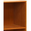 Modern 3 Shelf Bookcase in Light Cherry Wood Finish