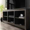 70 Inch Dark Brown Wood TV Stand Entertainment Center for TVs Up to 78 Inch