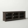70 Inch Dark Brown Wood TV Stand Entertainment Center for TVs Up to 78 Inch