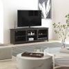 70 Inch Dark Brown Wood TV Stand Entertainment Center for TVs Up to 78 Inch