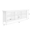 70 Inch Dark Brown Wood TV Stand Entertainment Center for TVs Up to 78 Inch