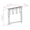 Solid Wood Folding Luggage Rack – Dark Brown with Black Straps