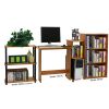Light Cherry Finish 3 Tier Storage Shelves Bookcase