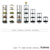 5 Tier Corner Display Shelf Bookcase in Espresso Black