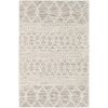5 Ft x 7.5 Ft Hand Woven Wool Blend Grey Beige Ivory Persian Style Area Rug