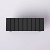Black Wooden Shoe Rack Storage Bench with 2 Shelves