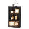 Modern 3 Shelf Bookcase in Espresso Wood Finish