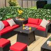 50,000 BTU Black Steel Square Propane Fire Pit Table