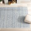 4 x 6 ft Blue & Grey Chevron Indoor/Outdoor Area Rug