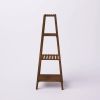 Modern Boho Wooden 4 Shelf Pyramidal Plant Stand for Indoor Spaces