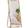 Gold Large Full-Length Leaning Wall or Hanging Mirror