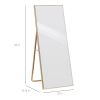 Gold Large Full-Length Leaning Wall or Hanging Mirror