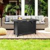 60,000 BTU Brown Rectangular Propane Fire Pit Table