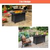 60,000 BTU Brown Rectangular Propane Fire Pit Table