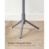 Space Saving Solid Wood Coat Rack in Grey Finish with 8 Hooks