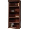 71 Inch High 5 Shelf Wooden Bookcase in Cherry Finish