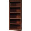 71 Inch High 5 Shelf Wooden Bookcase in Cherry Finish