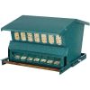Rugged Green Metal Squirrel Proof Bird Feeder with Easy Refill Top