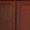 71 Inch High 3-Shelf Wooden Bookcase with Storage Drawer in Cherry Finish