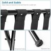 Sturdy Black Metal Foldable Luggage Rack for Home & Travel
