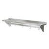 Stainless Steel Heavy-Duty Wall Shelf with Pot Rack – 12 x 60 Inches
