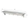 Stainless Steel Heavy-Duty Wall Shelf with Pot Rack – 12 x 60 Inches