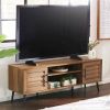 Modern Rustic Wood Finish TV Stand with Mid Century Legs for TVs Up to 65 Inch