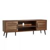 Modern Rustic Wood Finish TV Stand with Mid Century Legs for TVs Up to 65 Inch