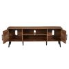 Modern Rustic Wood Finish TV Stand with Mid Century Legs for TVs Up to 65 Inch